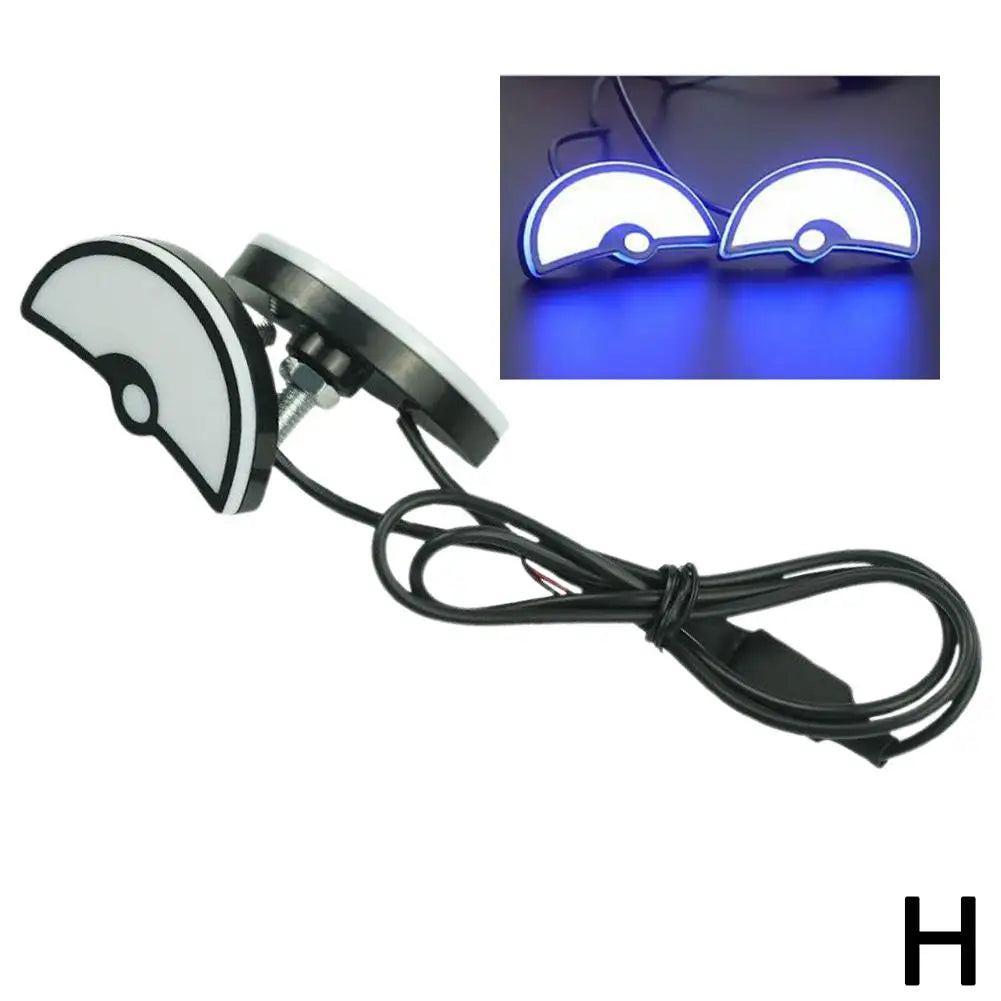 Universal Motorcycle LED Devil's Eyes Lights - Demon Eyes Mini Projector Headlight Lens Lamp for Car and Motorcycle Decoration