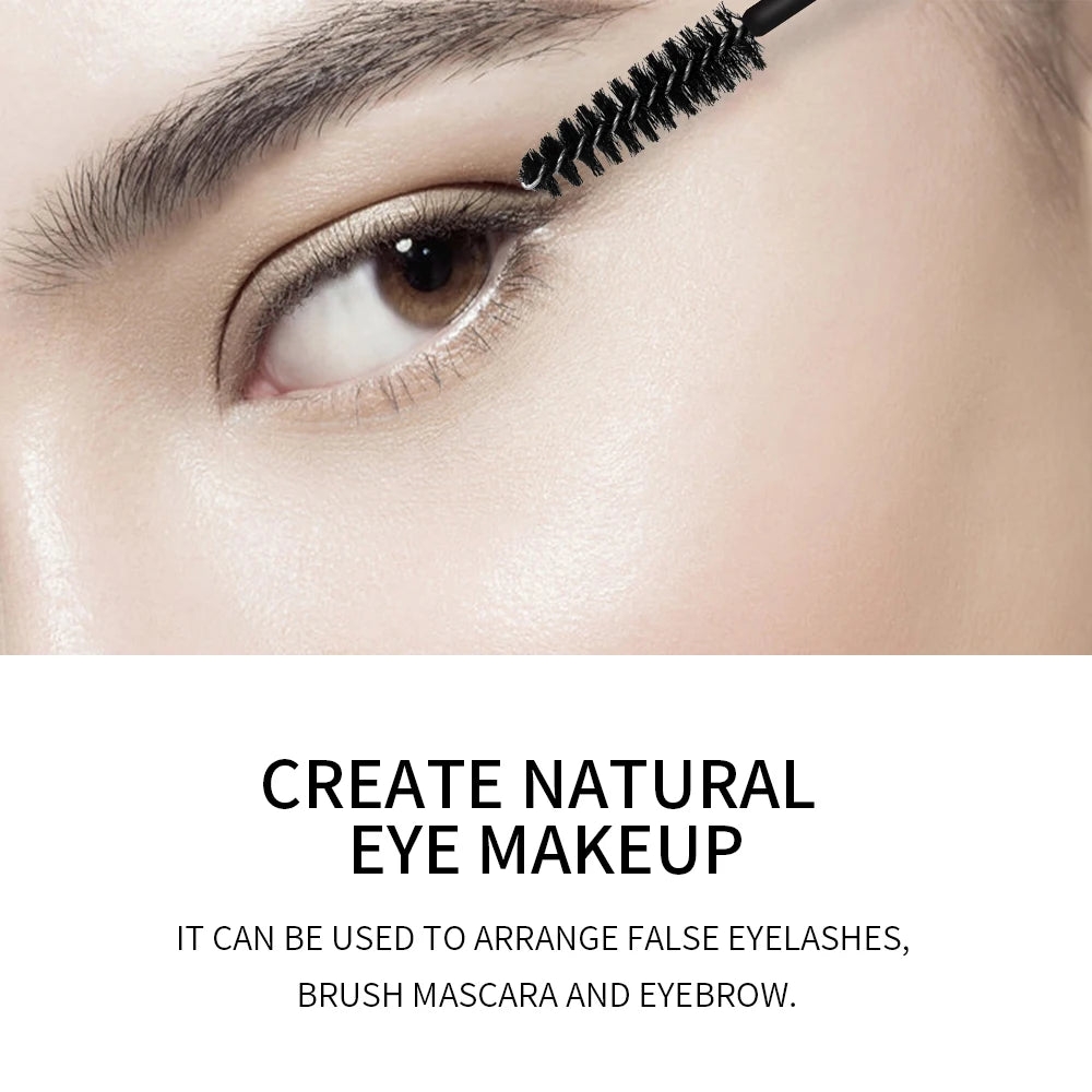 ANNAFRIS 50pcs Disposable Eyelash & Eyebrow Brushes — Soft Crystal Lash Extension Mascara Wands Makeup Tools