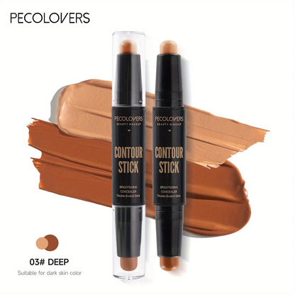 Double Head Contour Stick - Cream Concealer & Highlighter Makeup for Nose Sculpting and V Face Definition