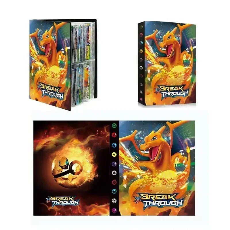 Pokémon Trading Card Binder - 4-Grid Collectible Card Album Holder for Kids and Trading Card Collections