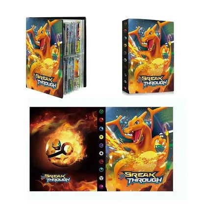 Pokémon Trading Card Binder - 4-Grid Collectible Card Album Holder for Kids and Trading Card Collections