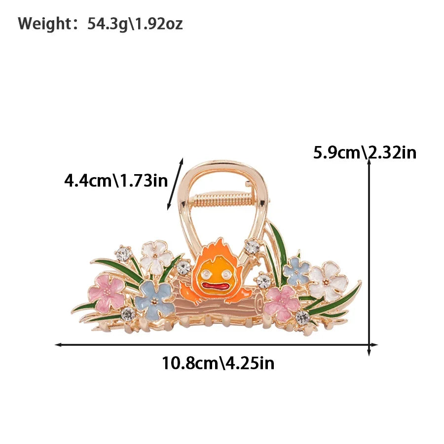 YWYHJ Cute Cartoon Hair Claw | Large Dragon & Japanese Cat Hair Clip for Women