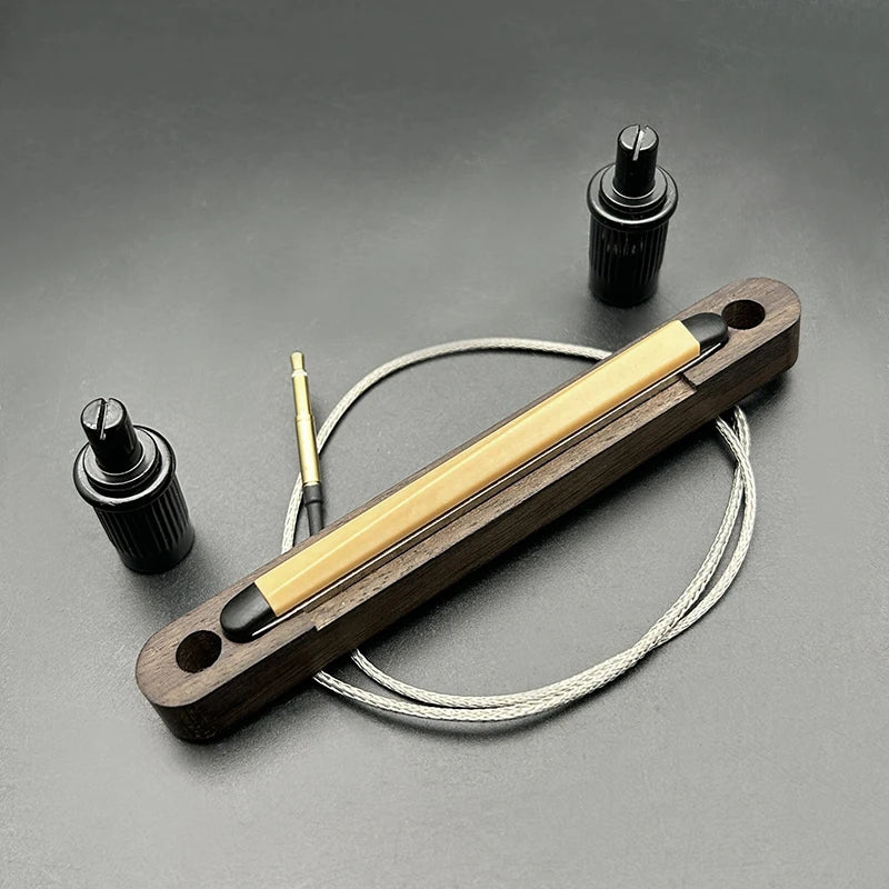 Rosewood U-Bass Bridge - Adjustable Saddle Bridge with Height Screws for 4/6 String Acoustic Bass Guitar