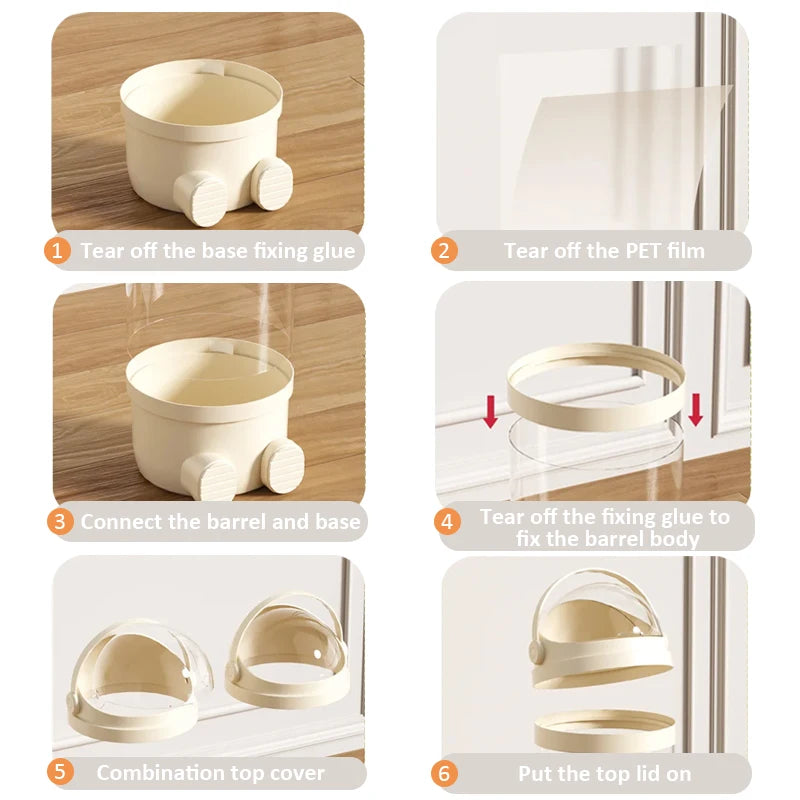 Transparent Doll Storage Box - Plush Toy Organizer Tube & Stuffed Toy Storage Barrel for Children