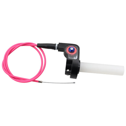 Motorcycle 1/4 Quick Turn Throttle Grip Set – Twist Gas Throttle Handle + 980mm Throttle Cable for Dirt & Pit Bikes, Motocross