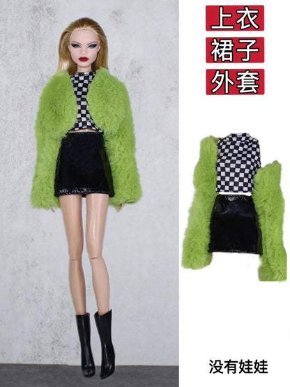 1/6 Doll Clothes Set — New Dress & Sweater Outfit for 30cm Xinyi FR ST BB Dolls, Doll House Accessories