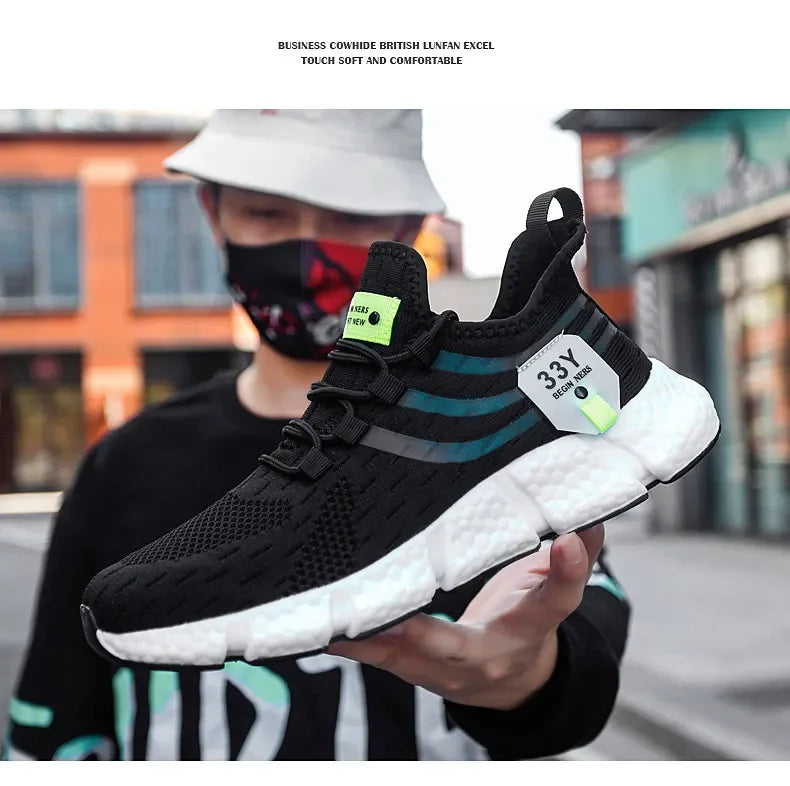2024 Men's Breathable Sneakers – Comfortable Casual Running & Tennis Shoes for Summer