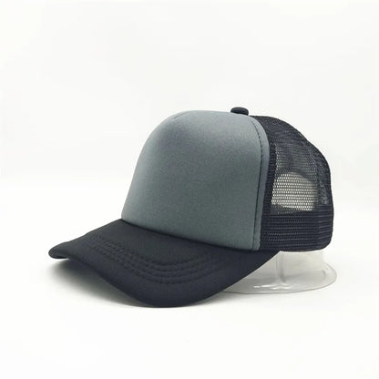 Custom Logo Mesh Trucker Cap - 5 Panel Snapback Baseball Hat for Men & Women Summer Sports Sun Hat