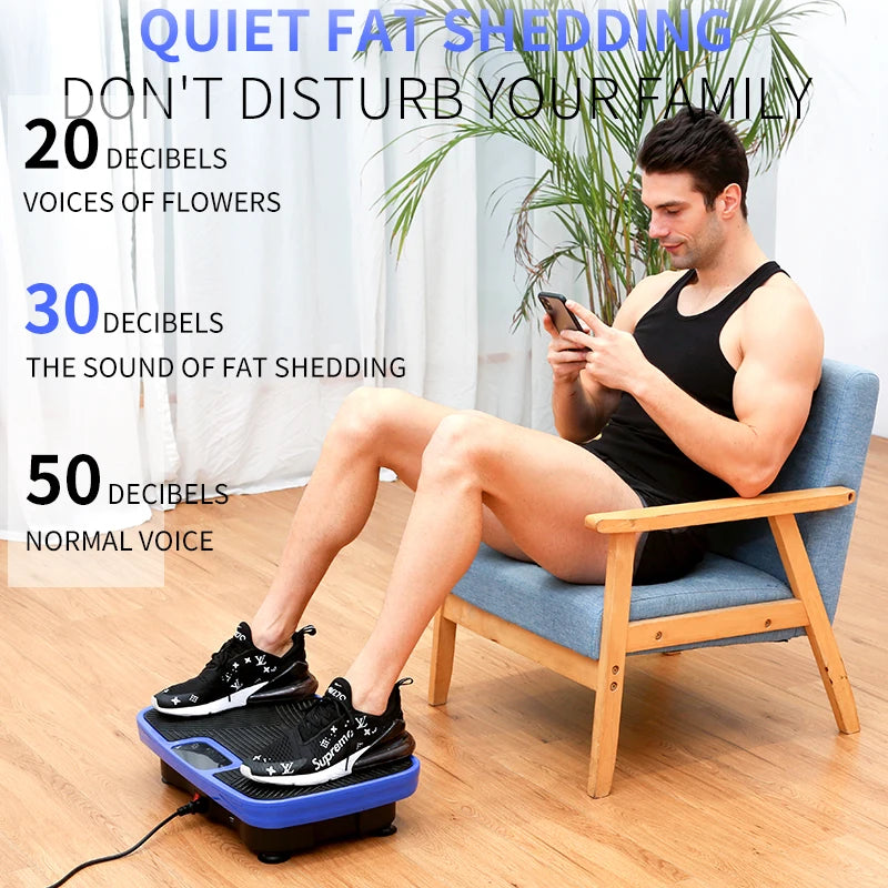 3D Whole Body Vibration Plate Machine — Silent Motor Fat Shaker with Adjustable Speed for Workout & Fitness