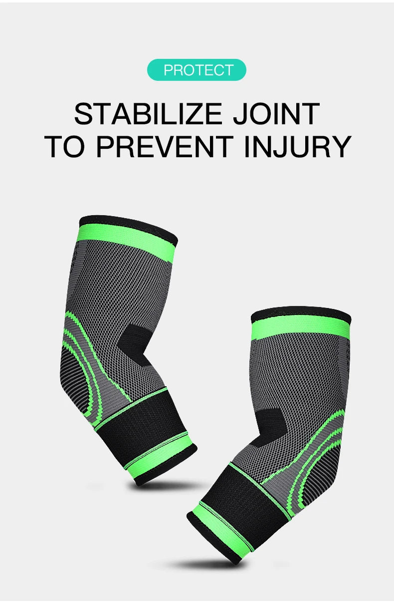 Elastic Elbow Support Sleeve – Nylon Protective Pad for Gym, Sports, Basketball, and Fitness