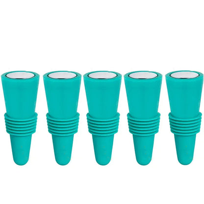 Silicone Wine Bottle Stopper Set – Leak-Proof Cork Caps for Wine, Whisky, Beer & Champagne, Reusable Bar & Kitchen Sealing Accessories