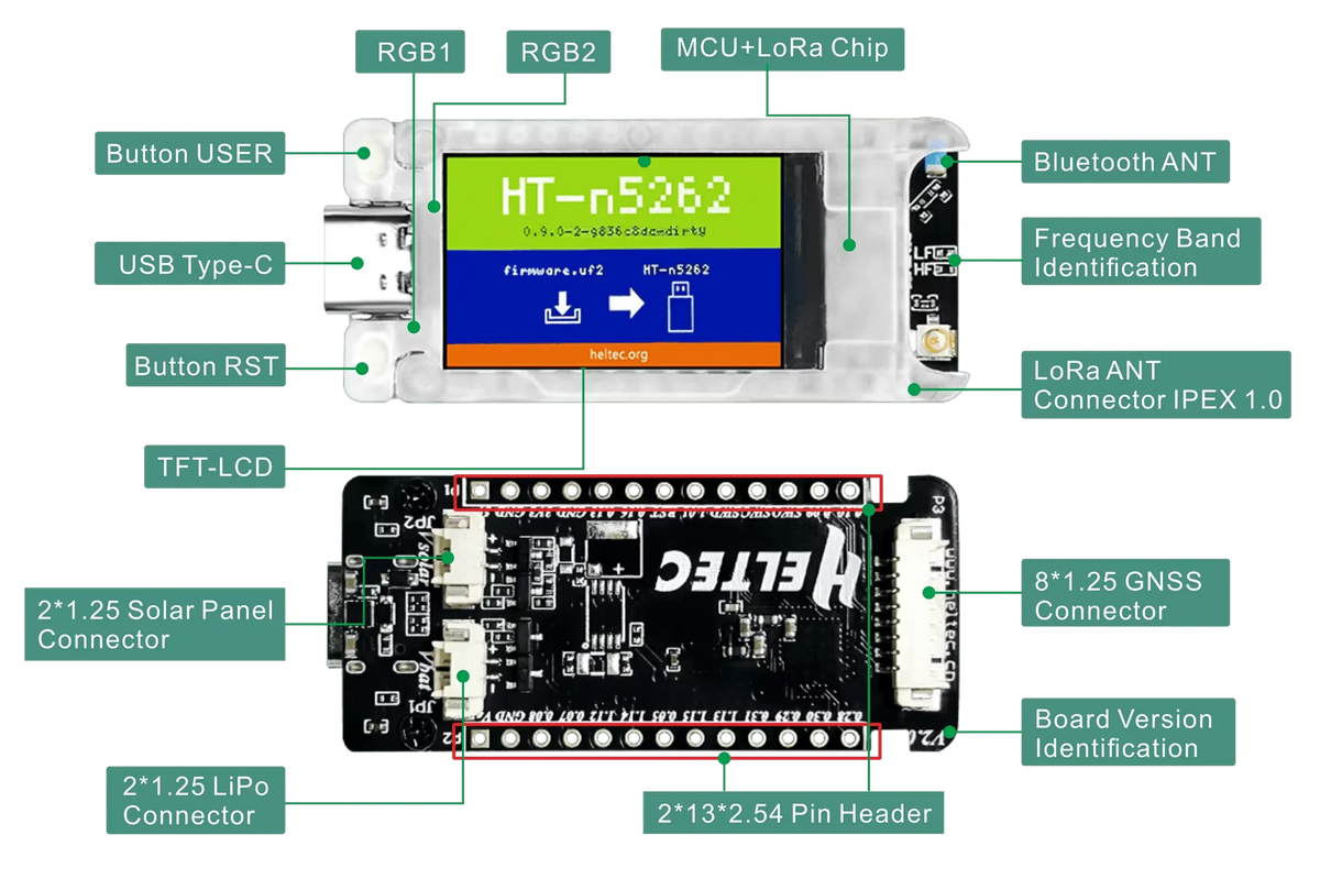 Heltec Meshtastic LoRa Node Dev Boards - V3 V4 T114 ESP32 nRF52840 SX1262 868/915MHz