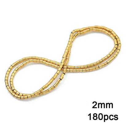 3A+ Retention Color Hematite Beads – Star & Heart Shapes, Gold-Plated Natural Stones for DIY Jewelry & Bracelets
