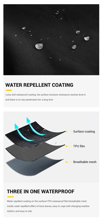 Waterproof Motorcycle Raincoat Suit – Men & Women Moto Raincoat Jacket & Pants Set for Bikers