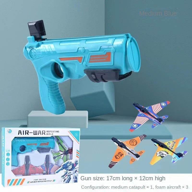 Outdoor Parent-Child Sports Toy - Children's Ejection Aircraft Shooting Game Set - Boy's Gift Shooting Aircraft Toy