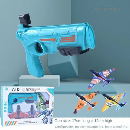 Outdoor Parent-Child Sports Toy - Children's Ejection Aircraft Shooting Game Set - Boy's Gift Shooting Aircraft Toy