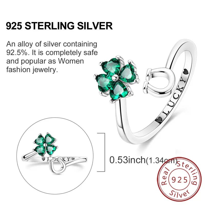 925 Sterling Silver Rings - Bow, Heart, Sun, Moon & Star Zircon Jewelry for Women, Birthday & Anniversary Gift