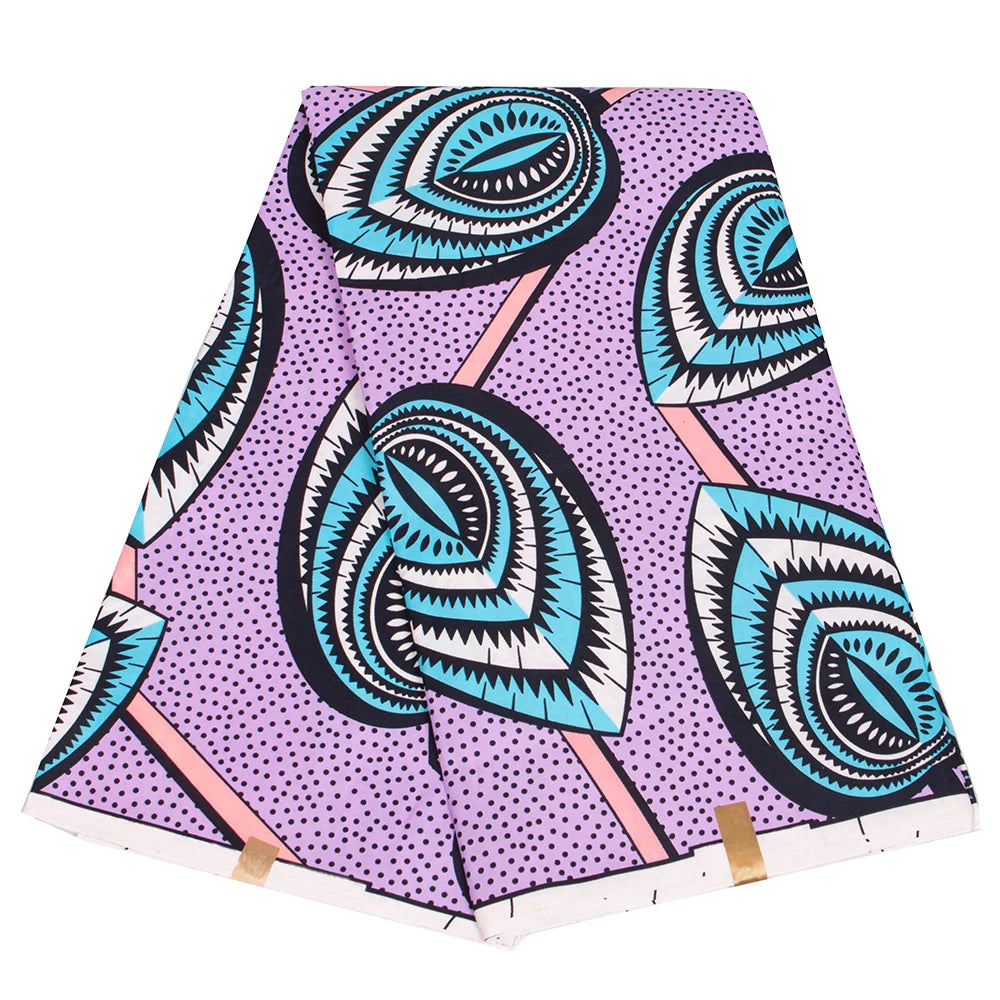 Bintarealwax Ankara Fabric - Wholesale Polyester Sewing Material for Women's Party Dresses FP6390