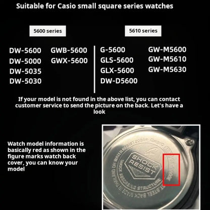 Stainless Steel Watch Case Bumper for Casio DW-5600 GW-M5610 - Metal Anti-Scratch Protective Guard Cover