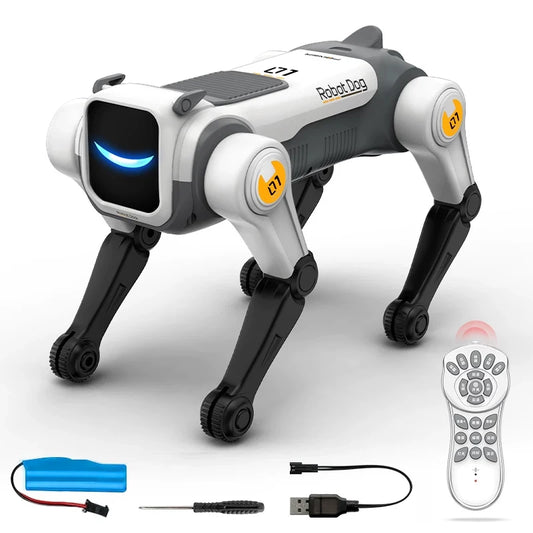 RC Intelligent Robot Dog – AI Voice Control Programmable Singing & Dancing Bionic Stunt Robot Toy