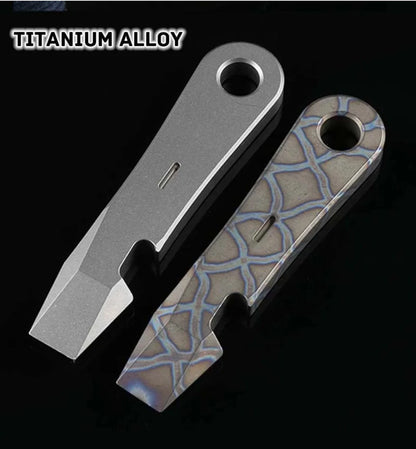 Titanium Alloy Multifunction EDC Tool – Wrench, Pry Bar, Bottle Opener & Screwdriver for Outdoor Use