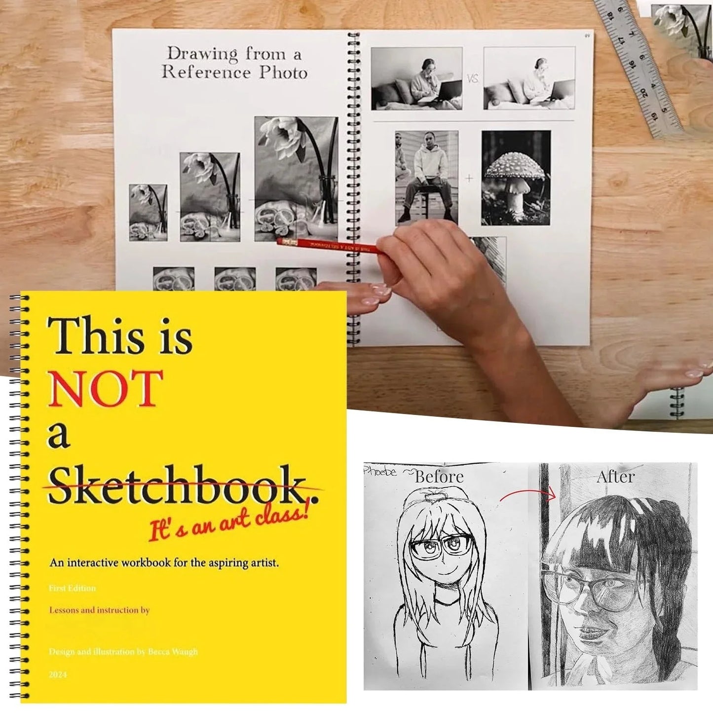 This Is Not a Sketchbook - Interactive A4 Drawing & Coloring Book for Adults & Kids, English Edition