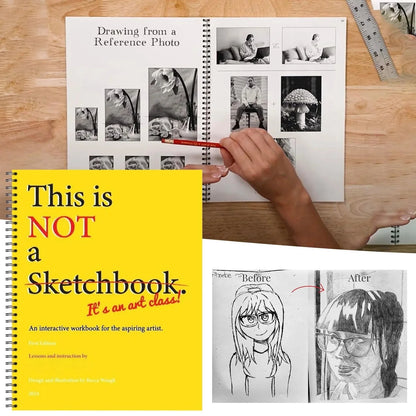 This Is Not a Sketchbook - Interactive A4 Drawing & Coloring Book for Adults & Kids, English Edition