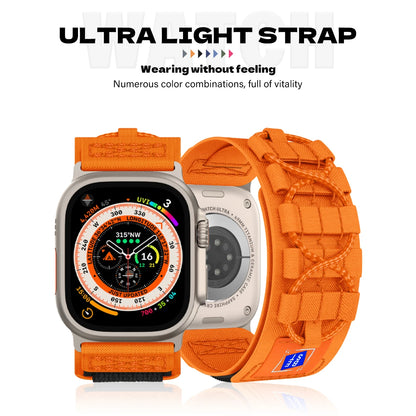 Tactical Nylon Strap for Apple Watch – Alpine Trail Loop Band for 40-49mm Series Ultra2, 11, 7-9, SE