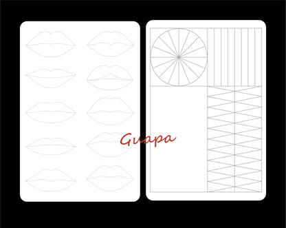 Silicone Practice Skin for Permanent Makeup — Double-Sided Latex Sheet with Brows Design for Hair Stroke Training