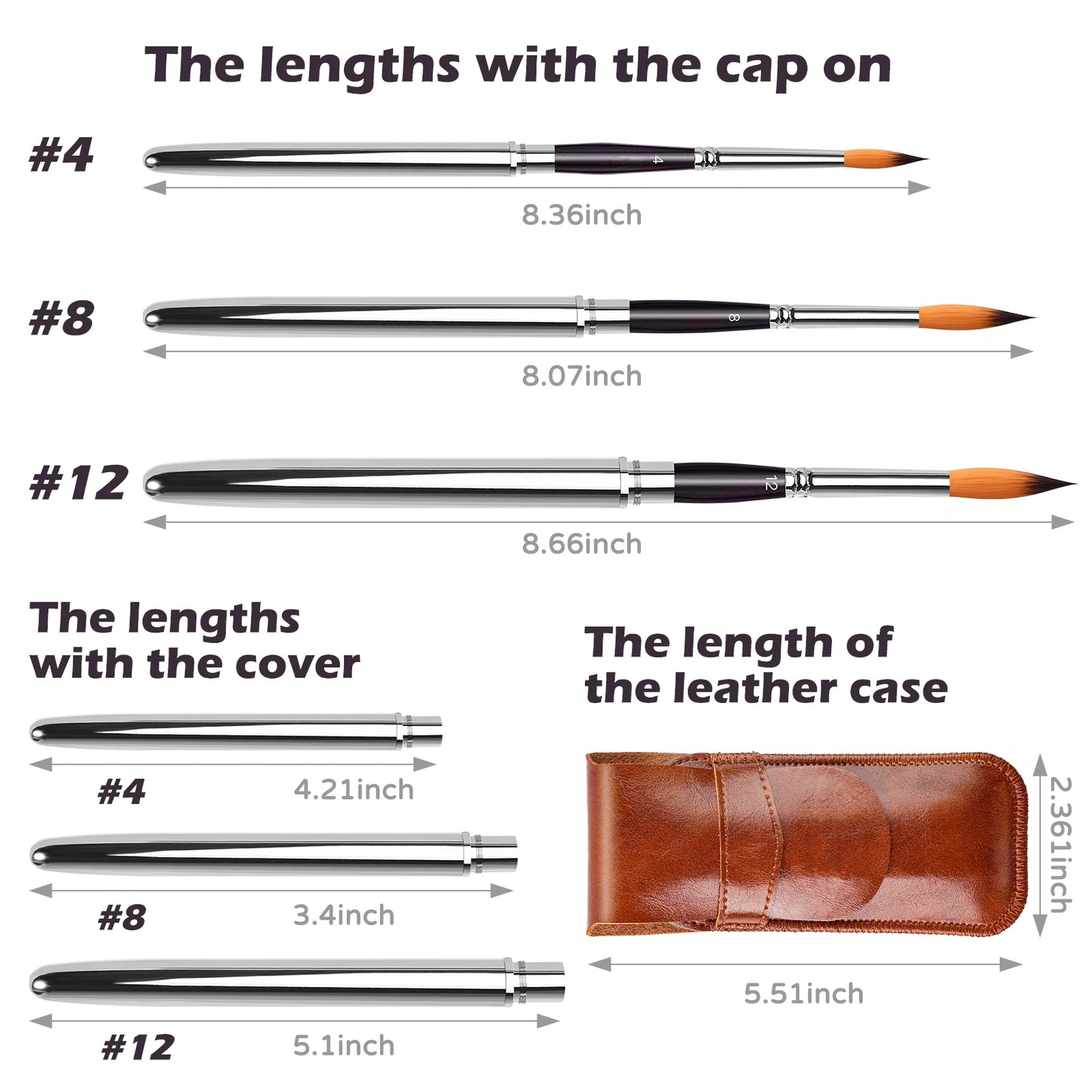 3 PCS Travel Watercolor Brushes: Portable Pocket Paint Brushes for On-the-Go Painting