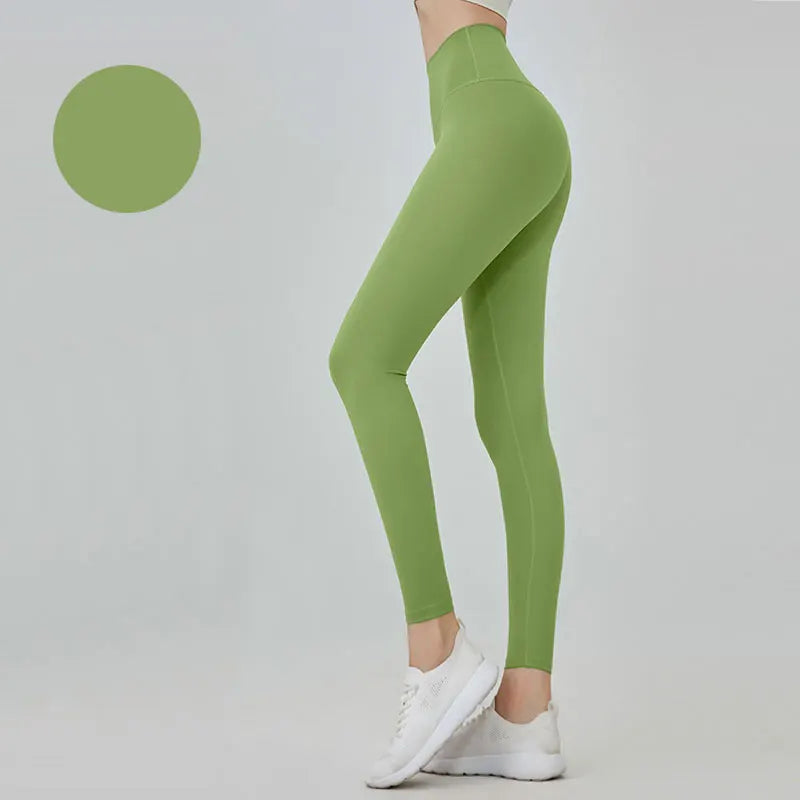 Women's High Waist Seamless Leggings - Naked Feel Push Up Yoga Pants For Fitness, Running & Gym Training