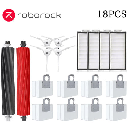Roborock Q8 Max, Q5 Pro Replacement Parts – Main Brush, Side Brush, HEPA Filter, Mop & Dust Bag Accessories
