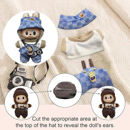 Gxlaihly 17cm Labubu Doll Clothes – Cute Costumes & Outfits for 17cm Labubu Dolls (B15)