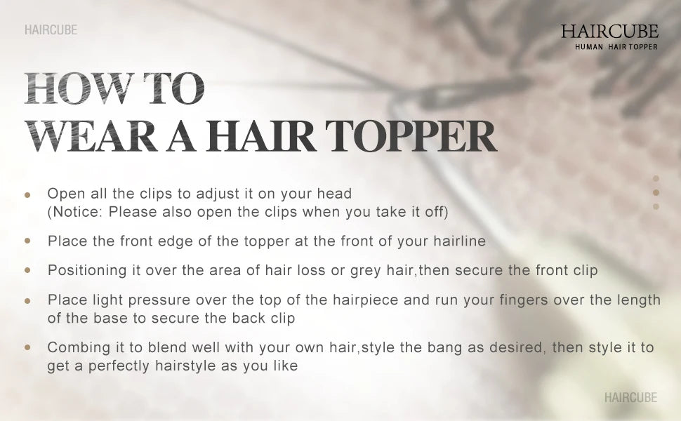 Ombre Blonde Brown 100% Remy Human Hair Topper – Silk Base Clip-In Extension for Women with Hair Loss, 12 Inch