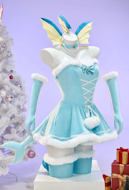 Anime Vaporeon Umbreon Sylveon Cosplay Costume - Sexy Cloak Dress Outfit for Women, Halloween & Christmas
