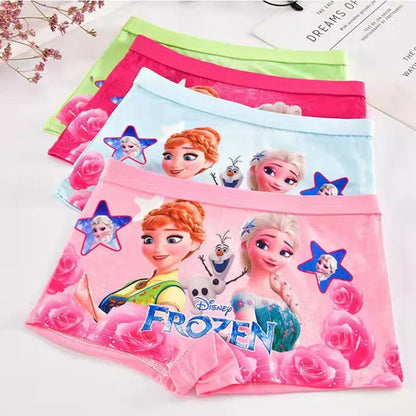 New Girl Underwear Set – Anna Elsa Princess Cartoon Kids Panties, 2-7 Years, Comfortable Briefs for Girls