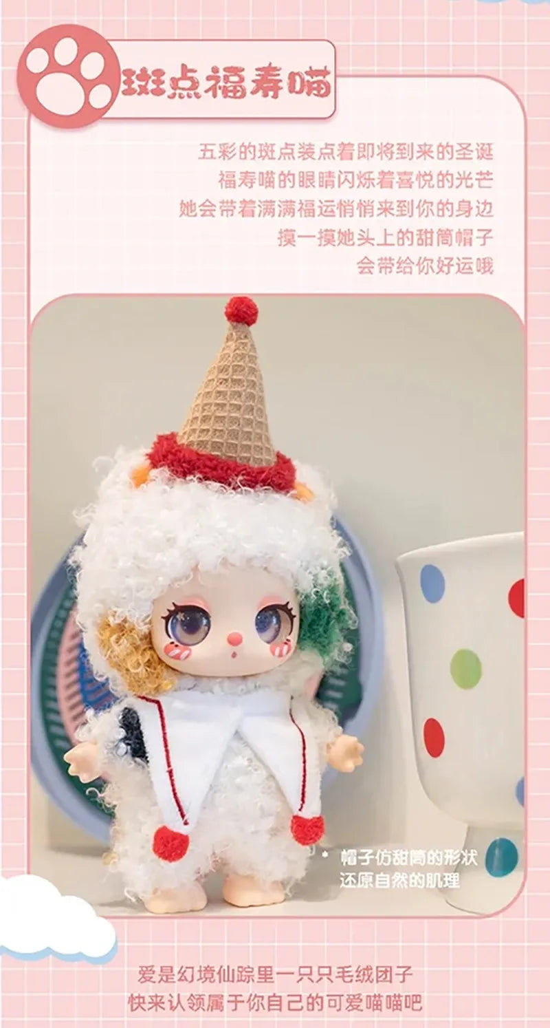 Liila Lucky Cat V3 Series Blind Box Toy – Plush Vinyl Pendant Doll, Kawaii Anime Figure Handbag Charm for Girls Gift