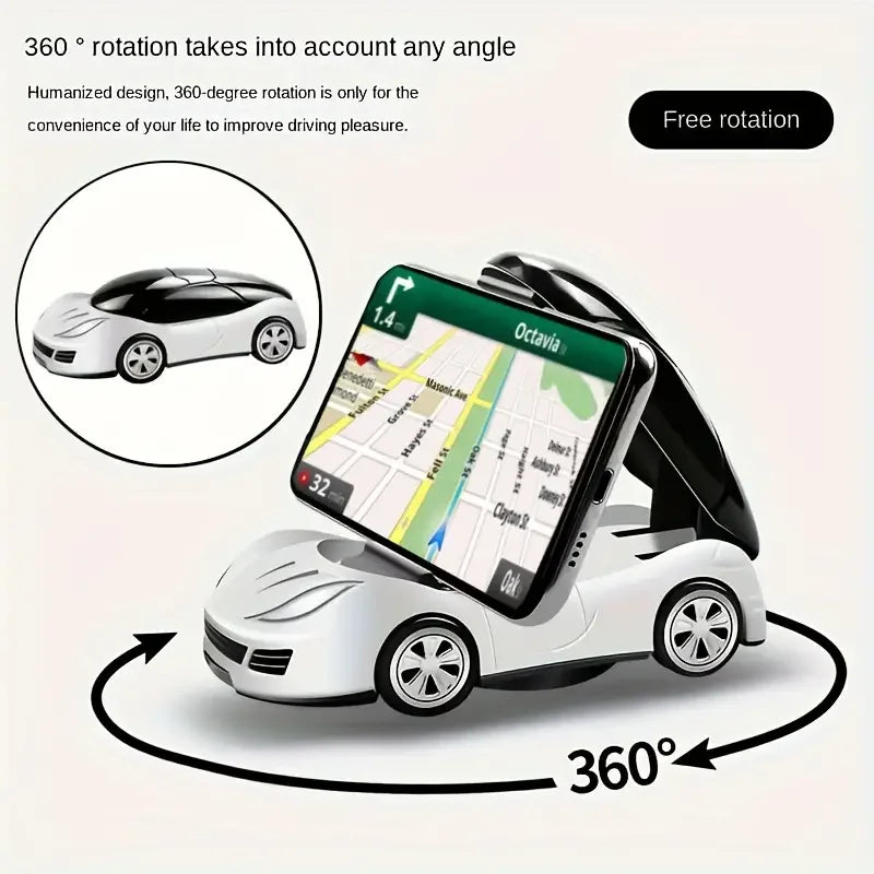 Foldable Car Dashboard Phone Holder – 360° Rotating Universal Mobile Stand, Car Accessories