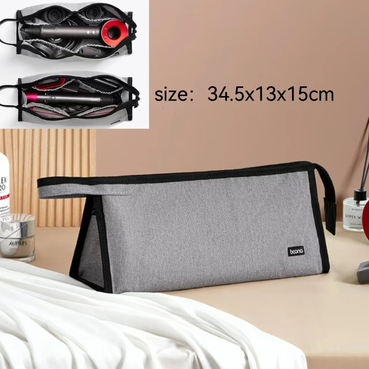 Dustproof Travel Storage Bag for Dyson – Portable Organizer Case for Hair Dryer, Curler & Straightener Protection