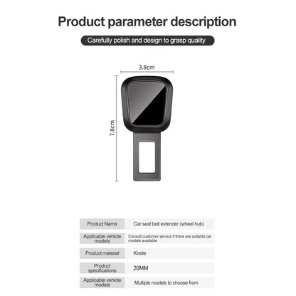 2PCS Car Seat Belt Clip Extender – Universal Safety Seatbelt Buckle Plug Adapter Insert Socket Extension for Cars