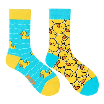 Unisex AB Tide Animal Cotton Socks – Colorful Cat, Dog, Koala, Cow Crew Socks for Men & Women, Four Seasons Gift