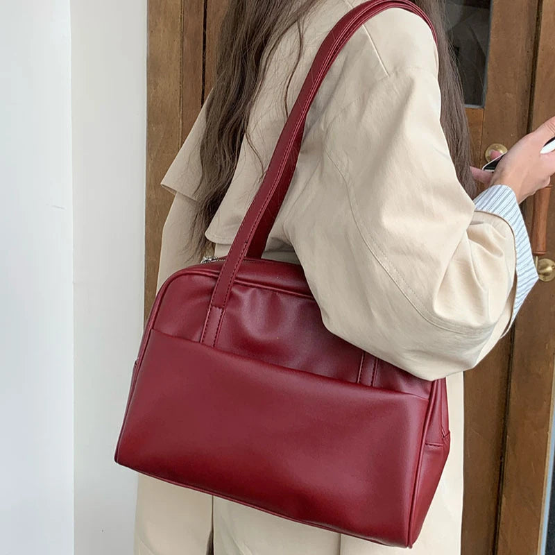 Style Large Capacity Women’s Shoulder Bag – Versatile Vintage Underarm Tote, Autumn 2025 New Arrival