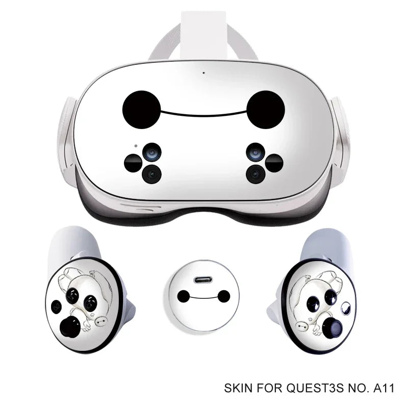 Skin Stickers for Meta Quest 3S VR Headset & Controllers – Vinyl Protective Decals with Halloween Pattern for Oculus 3S