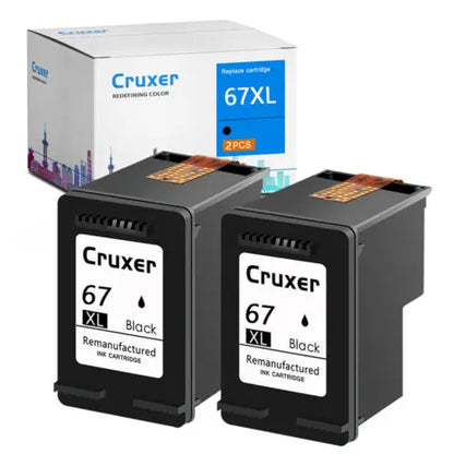 NineLeaf 67XL Ink Cartridge Black & Tri-Color Compatible for HP 67/67XL – DeskJet 1255, 2722, 2732, 2742e & DeskJet Plus 4140, 4152, 4155, 4158 Printers