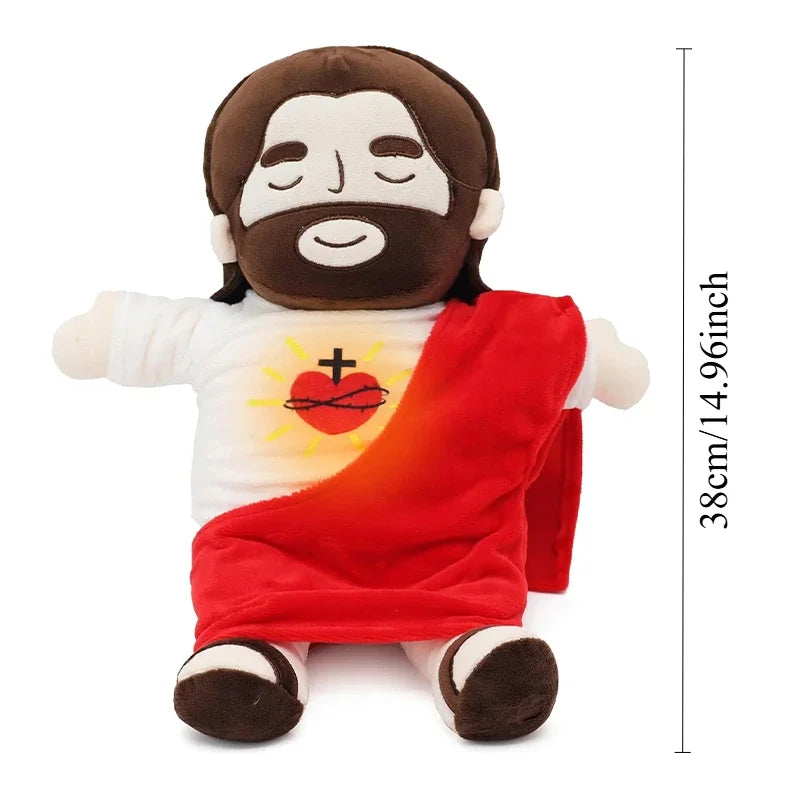 Breathing Jesus Plush Toy for Babies – Soothing Doll with Four-Gear Music Adjustment, Sleep Companion & Christmas Gift