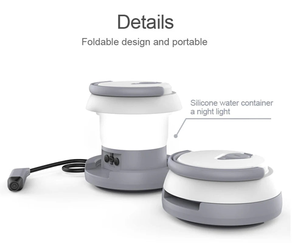 WOWER Portable Foldable Bidet – 1L Travel Toilet Sprayer with Light for Camping & Hiking