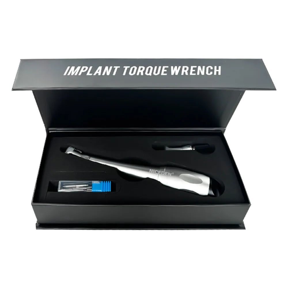 NICEDEN Dental Implant Torque Wrench - Universal Handpiece with 16 Screws & Latch Head Repair Tool