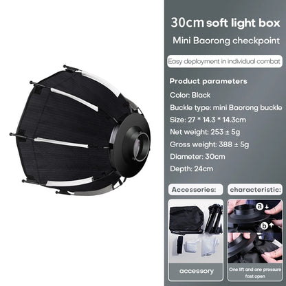 80W Dual Color Temperature COB Photography Light - Professional LED Video Light, Portable Handheld Fill Light with Mini Bowens