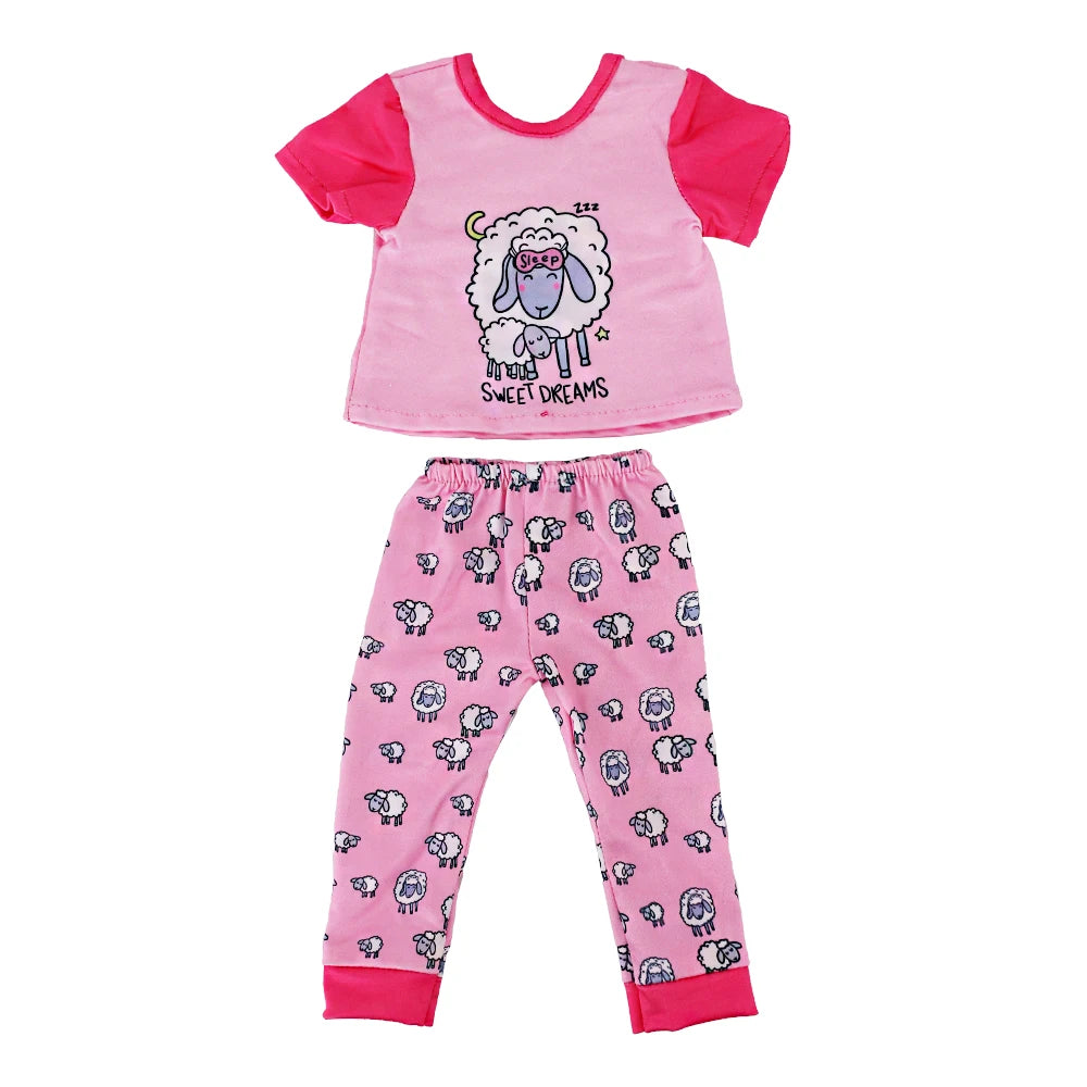 Doll Clothes Multi-Style Daily Set – Pajamas & Home Wear for 43cm Born Baby Dolls & 18-Inch American Dolls, Our Generation Toy Gift