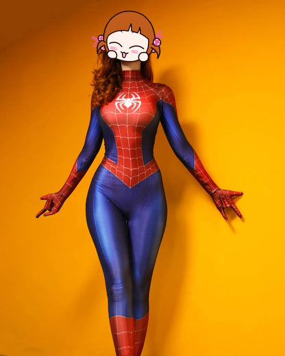 Women’s Spiderman PS4 Cosplay Costume – Superhero Zentai Bodysuit Jumpsuit for Girls & Adults Halloween